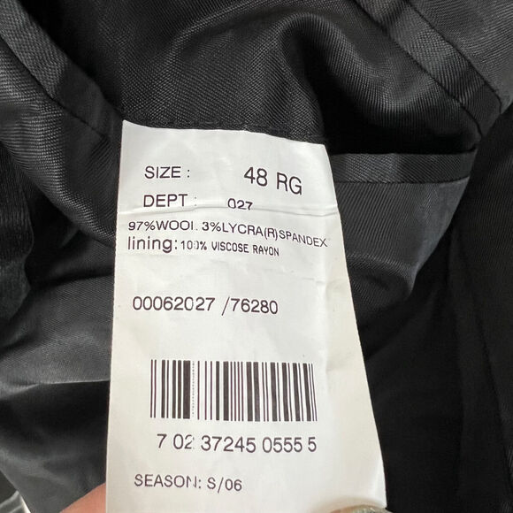 Brooks Brothers 346 Blazer Mens 48R Grey Pinstripe Two Button Wool Sport Coat - Picture 9 of 15